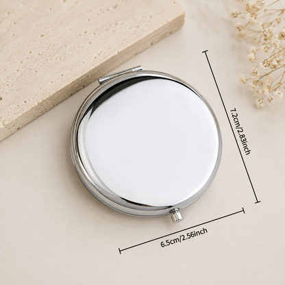 Personalized Birth Flower Name Compact Mirror