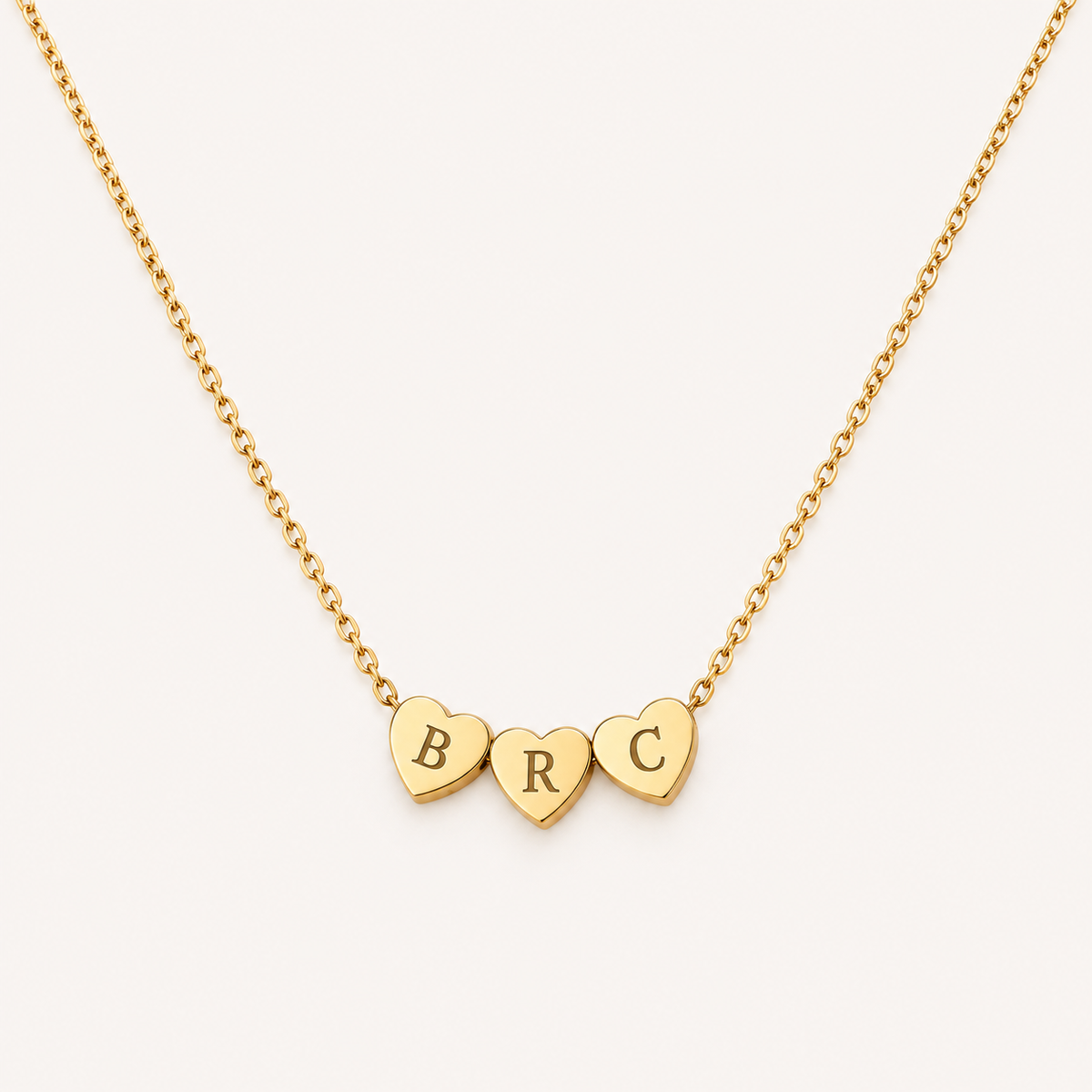 Personalized Tiny 3D Initial Heart Necklace