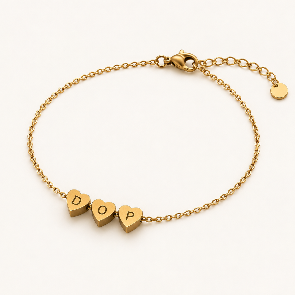 Personalized Initial Heart Bracelet
