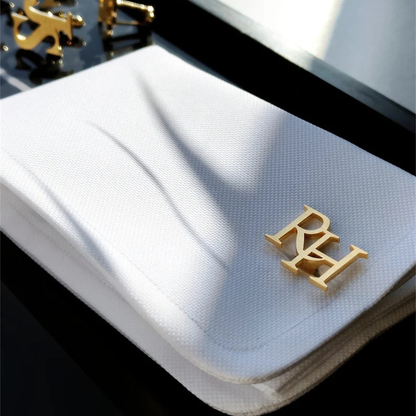 Personalized Engraved Cufflinks Gift Set with Walnut Box