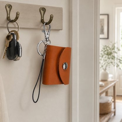 Personalized Mini Leather Photobook Keychain