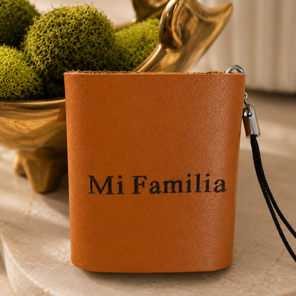 Personalized Mini Leather Photobook Keychain