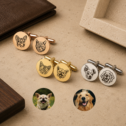 Personalized Pet Memorial Cufflinks